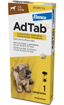 AdTab Cão 1,3 - 2,5 kg | 56,25 mg