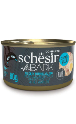 Alimento húmido para Gatos Schesir Cat After Dark Filete de Frango com Ovo de Codorniz em Caldo | Wet (Lata) Alimento húmido para Gatos Schesir Cat After Dark Filete de Frango com Ovo de Codorniz em Caldo | Wet (Lata)