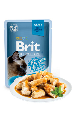 Brit Premium by Nature Cat Delicate Fillets in Gravy with Chicken | Wet (Saqueta)