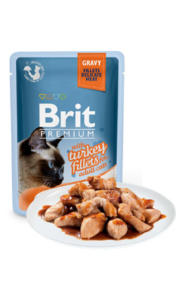 Brit Premium by Nature Cat Delicate Fillets in Gravy with Turkey | Wet (Saqueta)