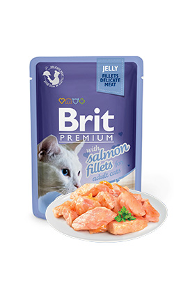 Brit Premium by Nature Cat Delicate Fillets in Jelly with Salmon | Wet (Saqueta)