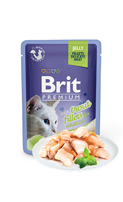 Brit Premium by Nature Cat Delicate Fillets in Jelly with Trout | Wet (Saqueta)