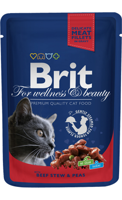 Brit Premium by Nature Cat Wet | Beef Stew & Peas (Saqueta)