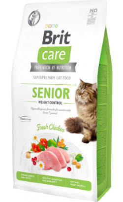 Brit Care Cat Grain Free Senior Weight Control | Chicken & Peas