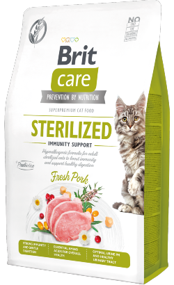 Brit Care Cat Grain Free Sterilized Imunity Support | Fresh Pork
