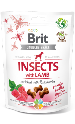 Brit Care Crunchy Cracker Insects with Lamb enriched with Raspberries