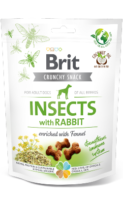 Brit Care Dog Crunchy Cracker Insects with Rabbit Enriched with Fennel
