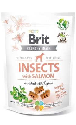 Brit Care Dog Crunchy Cracker Insects with Salmon Enriched with Thyme