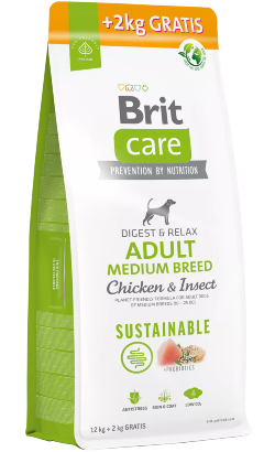 Brit Care Dog Sustainable Adult Medium Breed | Chicken & Insect - Bónus