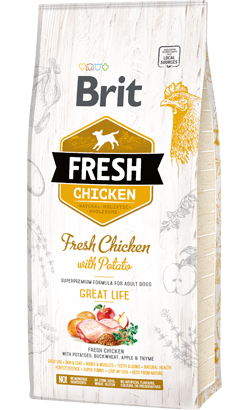 Brit Fresh Dog Adult Great Life with Chicken & Potato