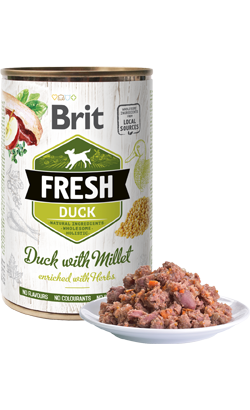 Brit Fresh Dog Duck with Millet | Wet (Lata)