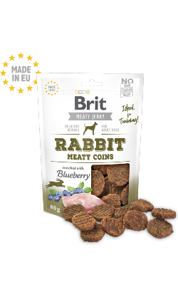 Brit Dog Meat Jerky Snack Rabbit Meaty Coins