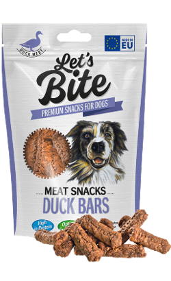 Brit Let's Bite Dog Meat Snacks Duck Bars