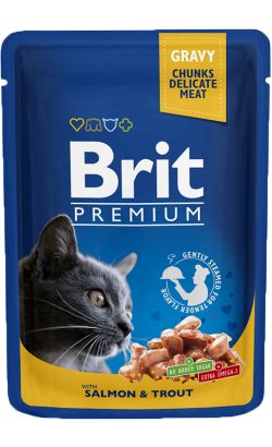 Brit Premium by Nature Cat Wet | Salmon & Trout (Saqueta)