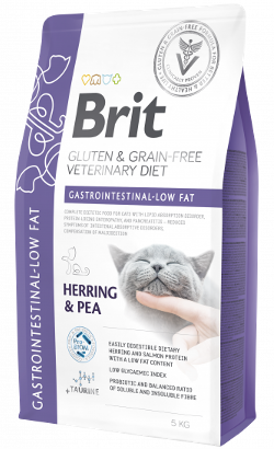 Brit Veterinary Diet Cat Gastrointestinal Low Fat Gluten & Grain-Free | Herring & Pea	