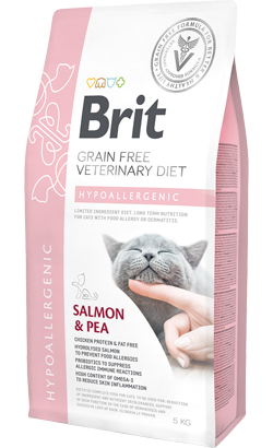 Brit Veterinary Diet Cat Hypoallergenic Grain-Free Salmon & Pea
