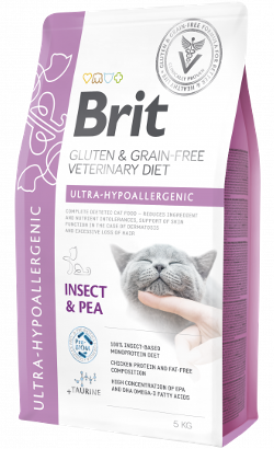 Brit Veterinary Diet Cat Ultra-Hypoallergenic Gluten & Grain-Free | Insect & Pea	