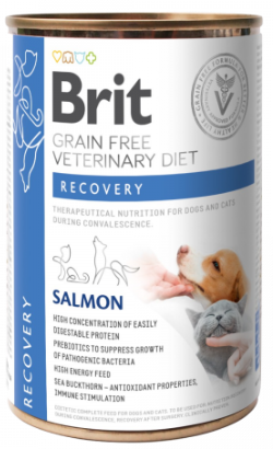 Brit Veterinary Diet Dog & Cat Recovery Grain-Free Salmon | Wet (Lata)