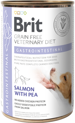Brit Veterinary Diet Dog Gastrointestinal Grain-Free Salmon with Pea | Wet (Lata)