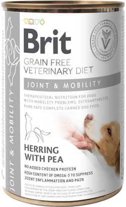 Brit Veterinary Diet Dog Joint & Mobility Grain-Free Herring with Pea | Wet (Lata)