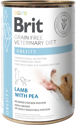 Brit Veterinary Diet Dog Obesity Grain-Free Lamb with Pea | Wet (Lata)