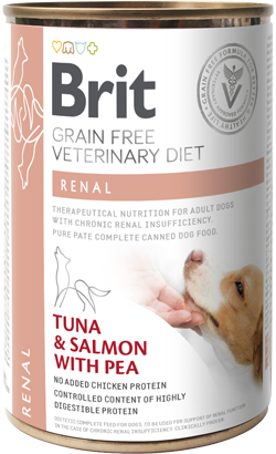 Brit Veterinary Diet Dog Renal Grain-Free Tuna & Salmon with Pea | Wet (Lata)