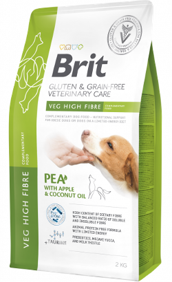 Brit Veterinary Diet Dog Veg High Fibre Gluten & Grain-Free | Pea with Apple & Coconut Oil