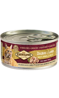 Carnilove Grain-Free Chicken & Lamb for Adult Cats | Wet (Lata)
