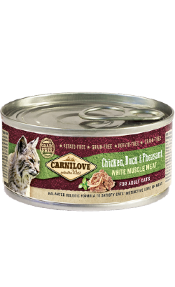 Carnilove Grain-Free Chicken, Duck & Pheasant for Adult Cats | Wet (Lata)