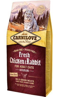 Carnilove Grain-Free Fresh Chicken & Rabbit Adult Cat Gourmands