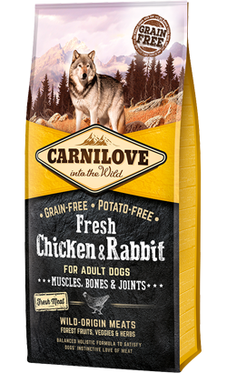Carnilove Grain-Free Fresh Chicken & Rabbit  Adult Dog