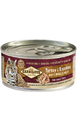 Carnilove Grain-Free Turkey & Reindeer for Adult Cats | Wet (Lata)