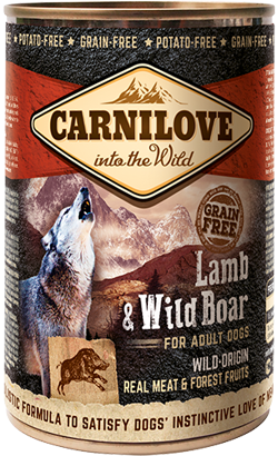 Carnilove Grain-Free Lamb & Wild Boar Adult Dog | Wet (Lata)