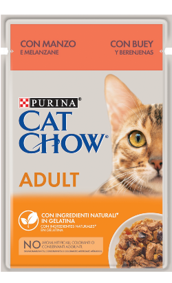 Cat Chow Adult Beef & Eggplant | Wet (Saqueta)