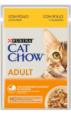 Ração húmida para Gatos Cat Chow Adult Chicken & Courgette | Wet (Saqueta) Alimento húmido para Gatos Cat Chow Adult Chicken & Courgette | Wet (Saqueta)