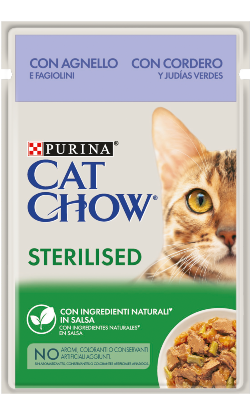 Cat Chow Adult Sterilized Lamb & Green Beans | Wet (Saqueta)
