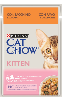 Ração húmida para Gatos Cat Chow Kitten Turkey & Courgette | Wet (Saqueta) Alimento húmido para Gatos Cat Chow Kitten Turkey & Courgette | Wet (Saqueta)