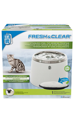 Catit Fresh & Clear Fonte de Agua | Aço Inoxidável Catit Fresh & Clear Fonte de Agua | Aço Inoxidável