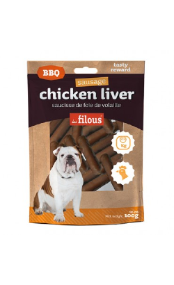 Eurosiam Dog Snack Chicken Liver Sausage BBQ
