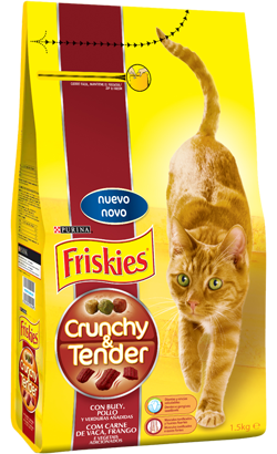 Friskies Gato Crunchy & Tender | Carne de Vaca, Frango e Vegetais Friskies Gato Crunchy & Tender | Carne de Vaca, Frango e Vegetais