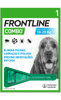 Pipetas antiparasitárias Frontline Combo Cão 10-20 Kg Monopipeta para cão Pipetas antiparasitárias Frontline Combo Cão 10-20 Kg Monopipeta para cão - Saúde para Cães