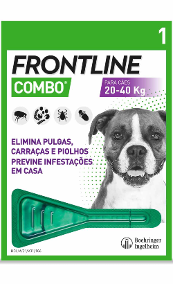 Pipetas antiparasitárias Frontline Combo Cão 20-40 Kg Monopipeta para cão Pipetas antiparasitárias Frontline Combo Cão 20-40 Kg Monopipeta para cão - Saúde para Cães