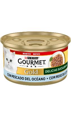 Gourmet Gold Delícias Suculentas Peixe do Oceano | Wet (Lata)