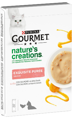 Gourmet Natures Creations Puré Snacks Salmão & Cenoura | Wet (Saqueta)