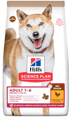 Ração para Cão Hills Science Plan Adult Medium No Grain with Chicken Ração para Cão Hills Science Plan Adult Medium No Grain with Chicken - Alimentação e Rações para Cães