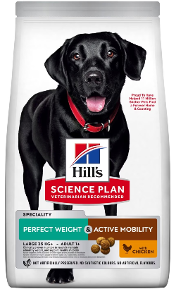 Hills Science Plan Dog Perfect Weight & Active Mobility Large Breed Adult with Chicken