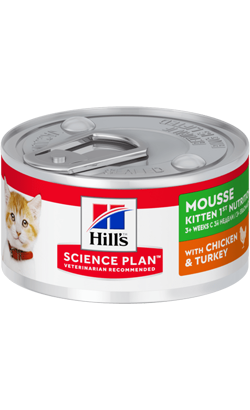 Hills Science Plan Kitten 1st Nutrition Mousse with Chicken & Turkey | Wet (Lata) Hills Science Plan Kitten 1st Nutrition Mousse with Chicken & Turkey | Wet (Lata)