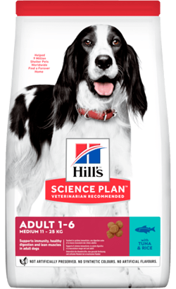 Hills Science Plan Dog Adult Medium with Tuna & Rice