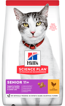 Hills Science Plan Senior 11+ Cat with Chicken