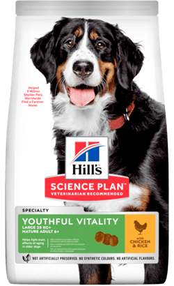 Hills Science Plan Dog Youthful Vitality Large Breed Mature Adult 6+ with Chicken & Rice